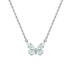 Ensemble de bijoux papillon bleu rêve lumineux 4 en 1