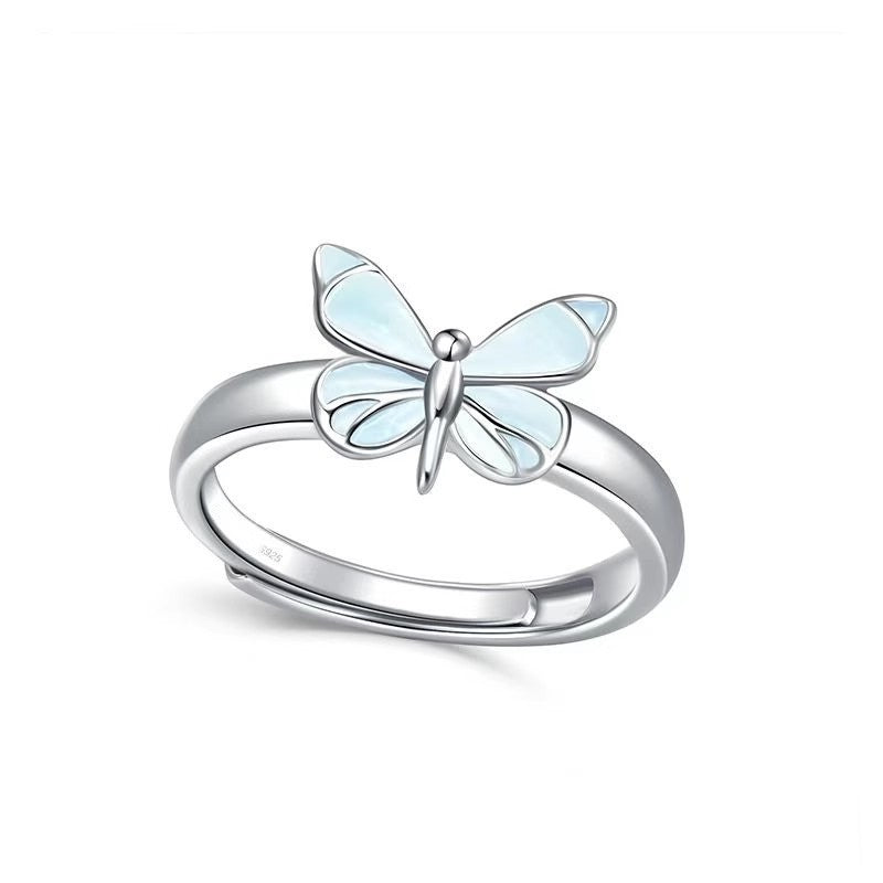 Ensemble de bijoux papillon bleu rêve lumineux 4 en 1