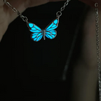 Collier Lumineux Intelligent Papillon Bleu