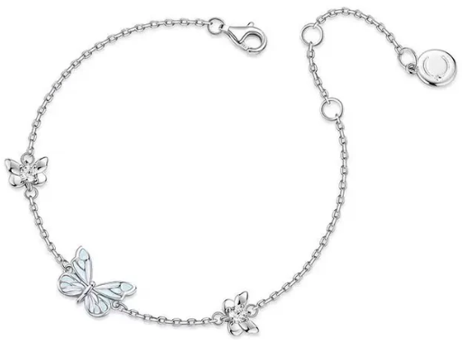 Ensemble collier et bracelet en papillon lumineux pour femme