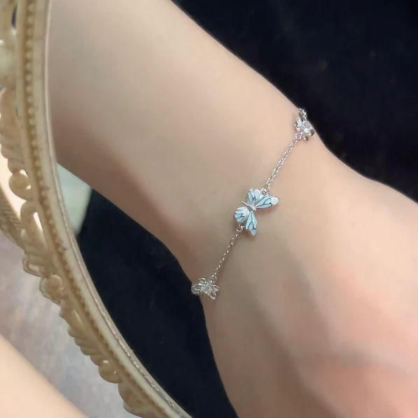 Bracelet Papillon Bleu Rêve Lumineux