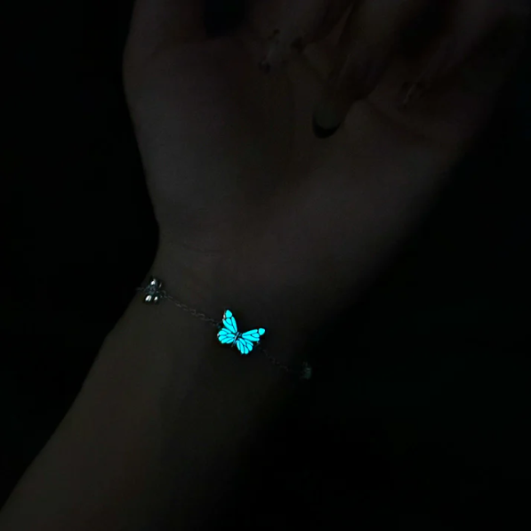 Bracelet Papillon Bleu Rêve Lumineux