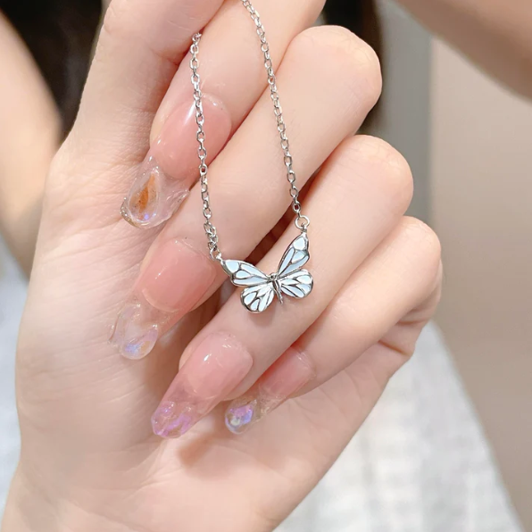 Collier Lumineux Intelligent Papillon Bleu