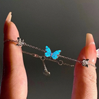 Bracelet Papillon Bleu Rêve Lumineux