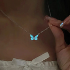Collier Lumineux Intelligent Papillon Bleu